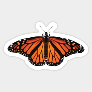 Geometrical Monarch Butterfly Sticker